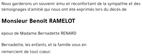 Benoit RAMELOT