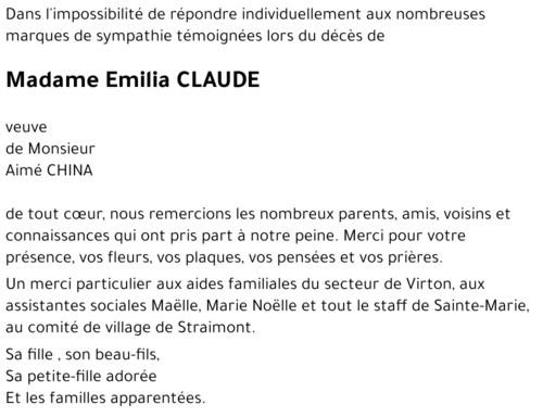 Emilia CLAUDE