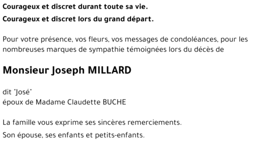 Joseph MILLARD