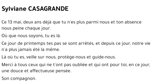 Sylviane CASAGRANDE