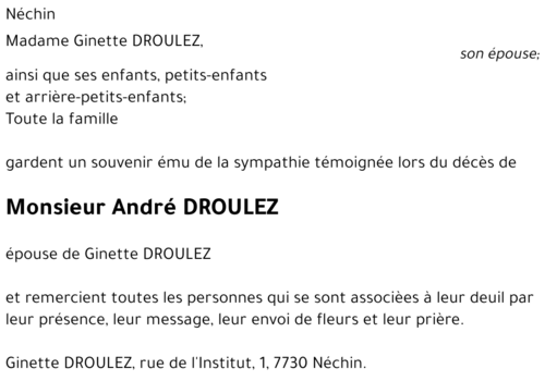 André DROULEZ