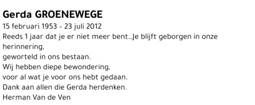 Gerda Groenewege