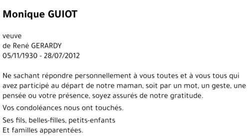 Monique GUIOT