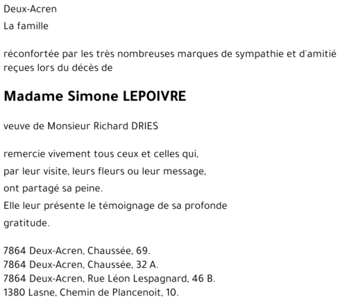 Simone LEPOIVRE