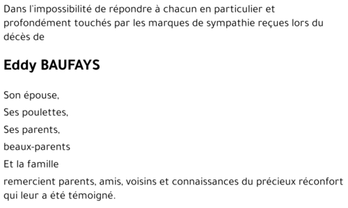 Eddy BAUFAYS