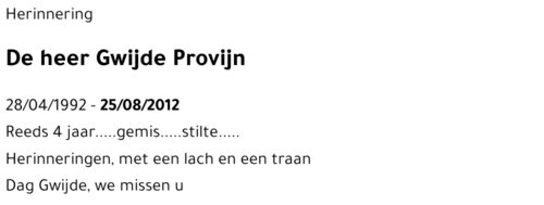Gwijde PROVIJN