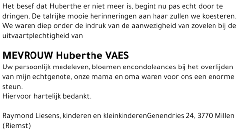 Huberthe Vaes