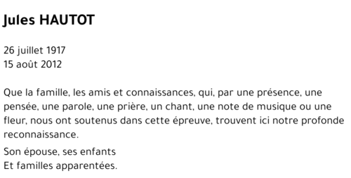 jules HAUTOT