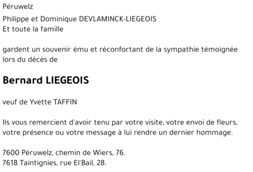 Bernard LIEGEOIS
