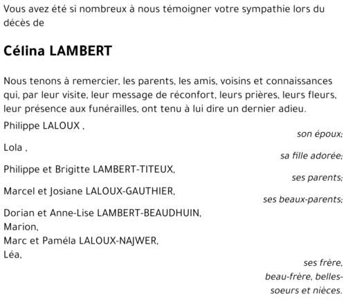 Célina LAMBERT