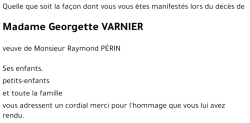Georgette VARNIER