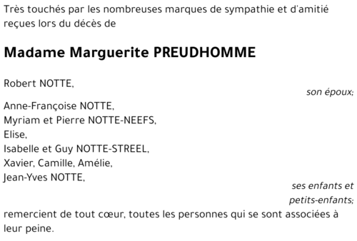 Marguerite PREUDHOMME
