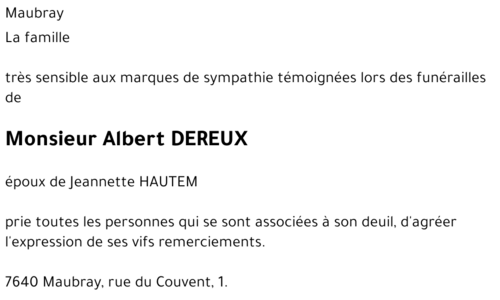 Albert DEREUX