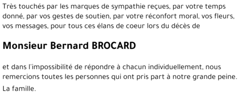 Bernard BROCARD