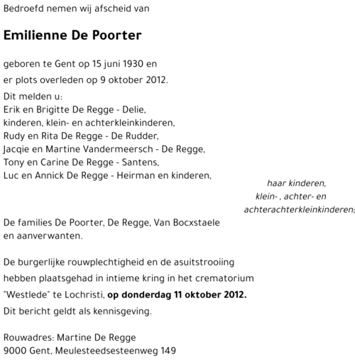 Emilienne De Poorter