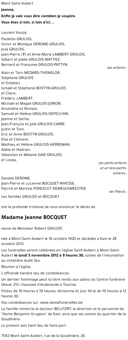 Jeanne BOCQUET