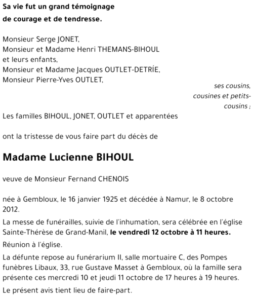 Lucienne BIHOUL
