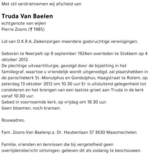 Truda Van Baelen