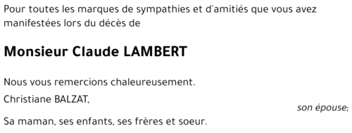 Claude LAMBERT