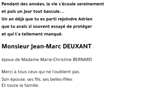 Jean-Marc DEUXANT