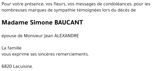 Simone BAUCANT