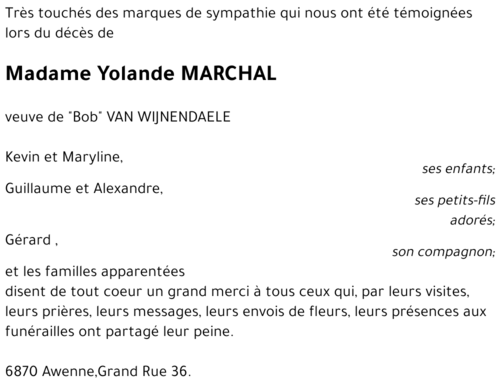 Yolande MARCHAL