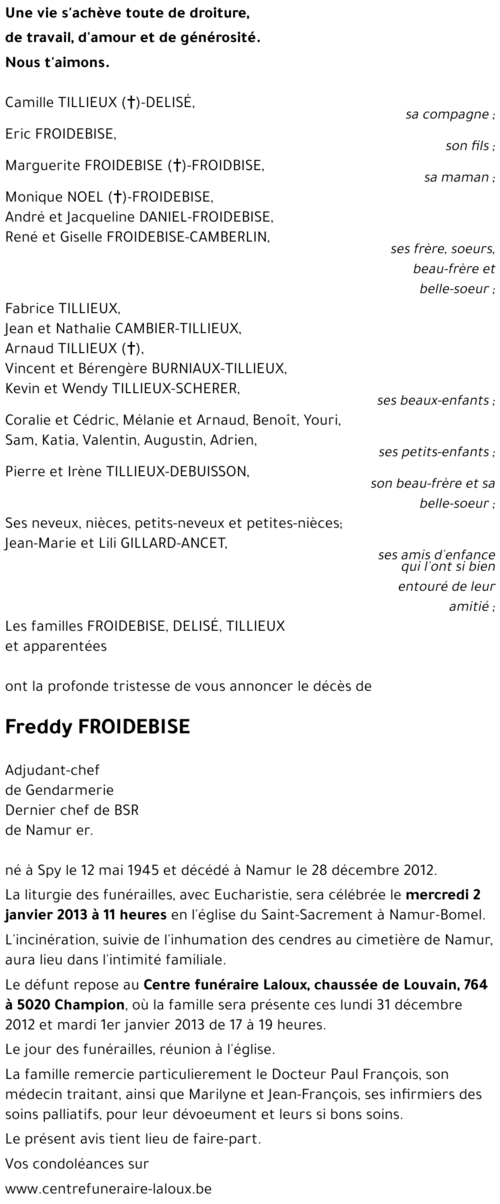 Freddy FROIDEBISE