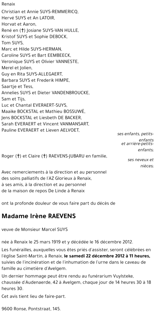 Irène RAEVENS