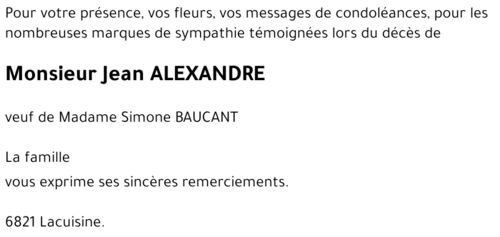 Jean ALEXANDRE