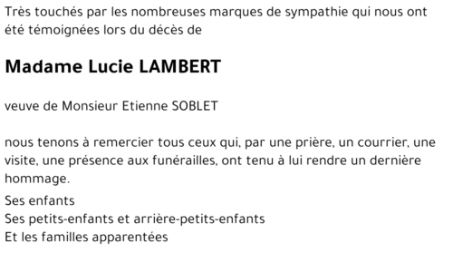 Lucie LAMBERT