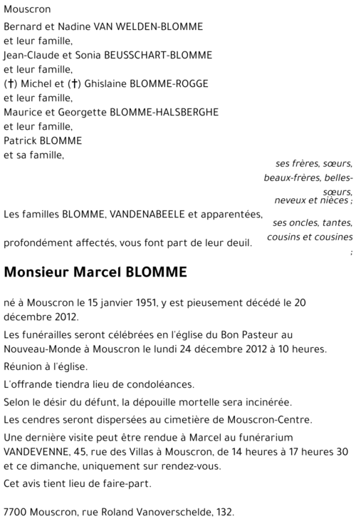 Marcel BLOMME