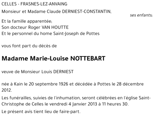 Marie-Louise NOTTEBART