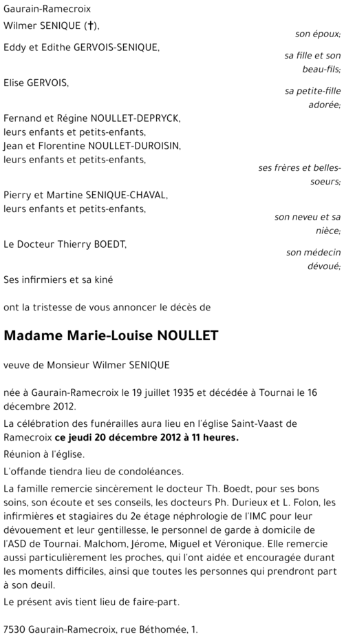 Marie-Louise NOULLET