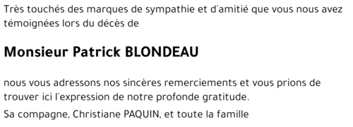 Patrick BLONDEAU