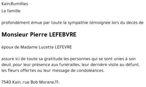 Pierre LEFEBVRE
