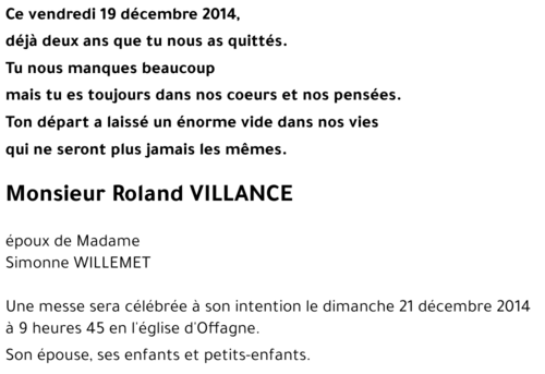 Roland VILLANCE