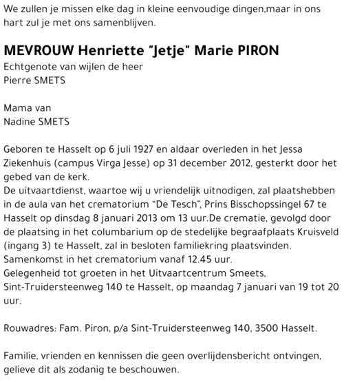 Henriette Piron