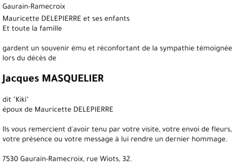 Jacques MASQUELIER