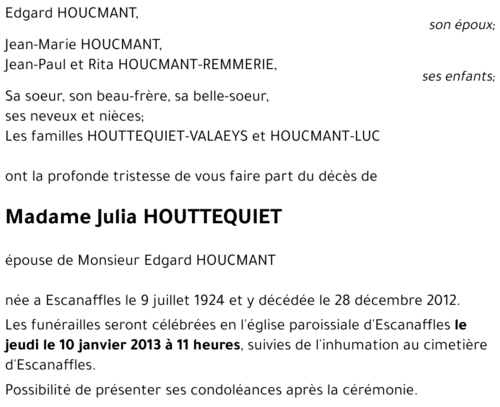Julia HOUTTEQUIET