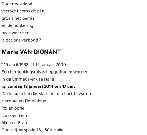 Marie VAN DIONANT