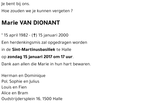 Marie VAN DIONANT