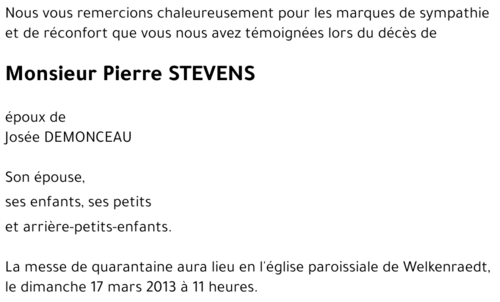 Pierre STEVENS