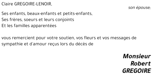 Robert GREGOIRE