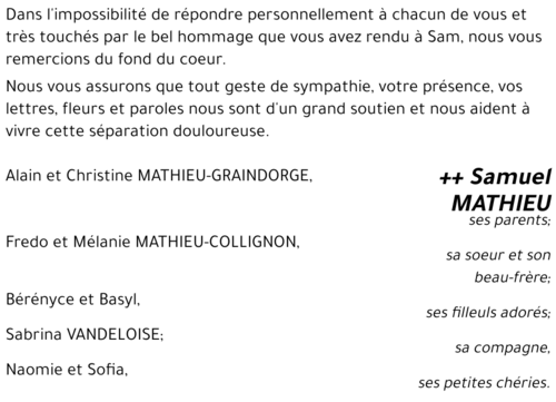 Samuel MATHIEU