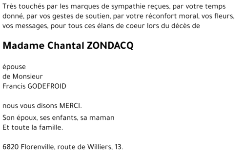 Chantal ZONDACQ