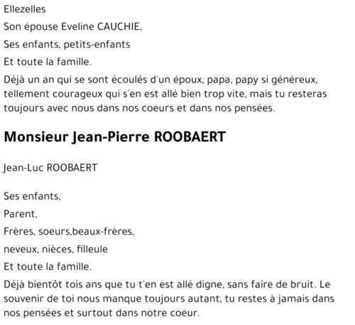 Jean-Pierre et Jean-Luc ROOBAERT
