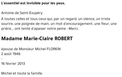 Marie Claire ROBERT