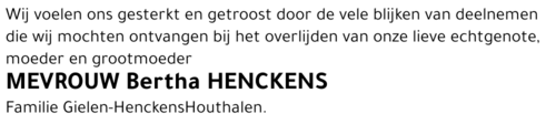 Bertha HENCKENS
