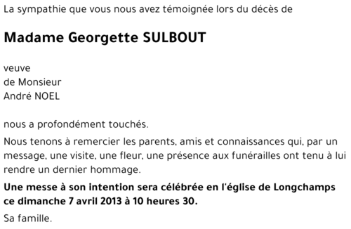 Georgette SULBOUT