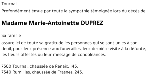 Marie-Antoinette DUPREZ